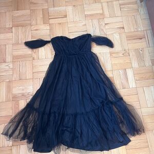 Elegant Black Off the Shoulder Dress